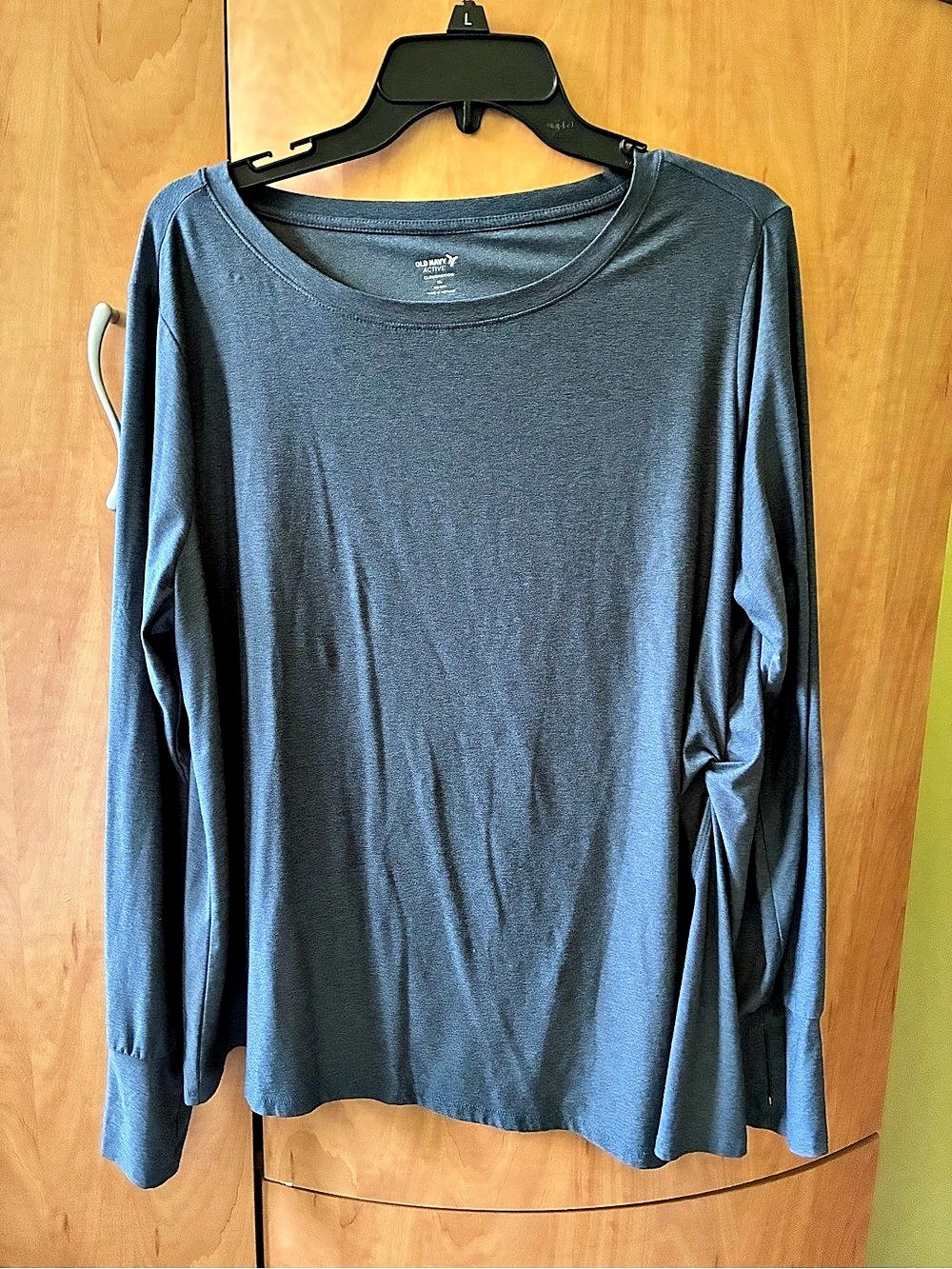 Old Navy CloudMotion Side-Tie Tunic Long Sleeve Blue XL